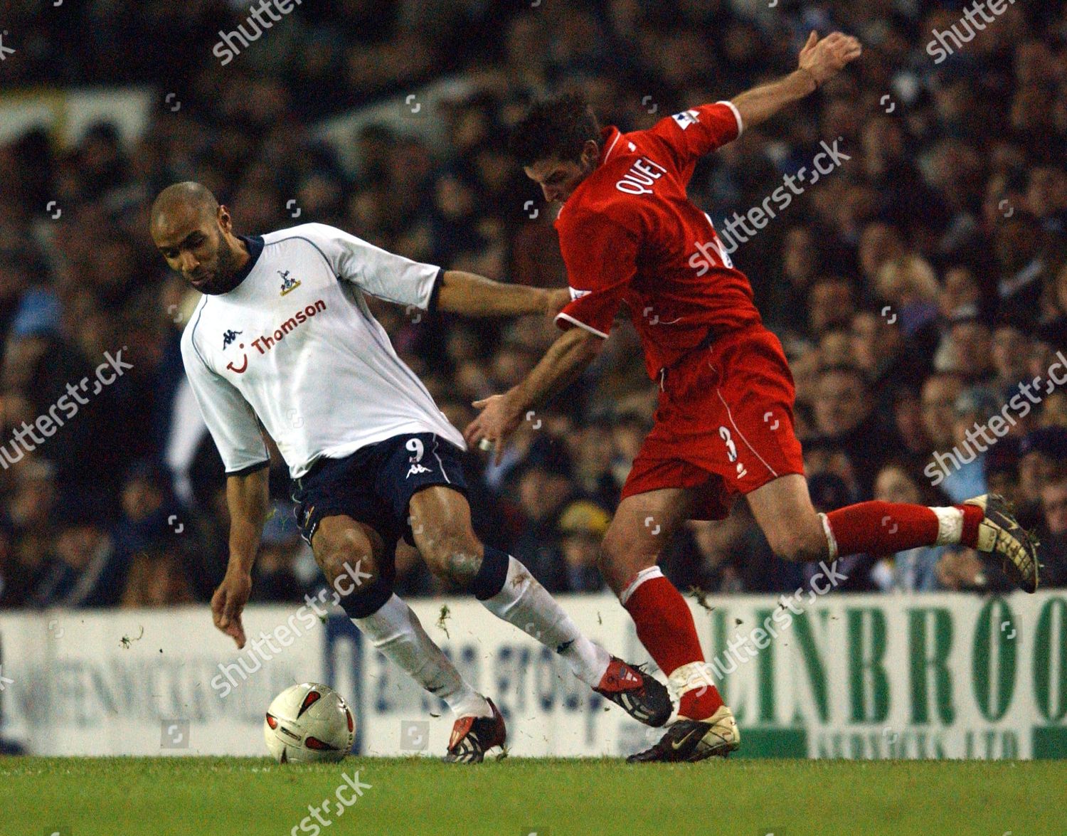 Frederic Kanoute Tottenham Hotspur Franck Queudrue Editorial Stock ...