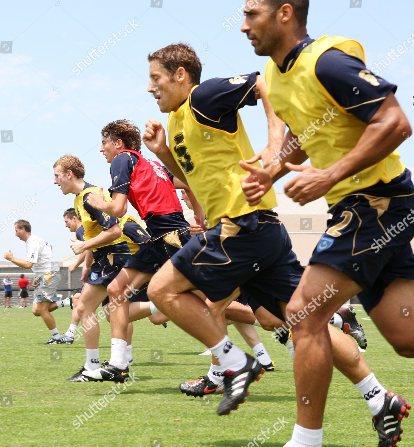 Football Players Train Their Training Camp Editorial Stock Photo