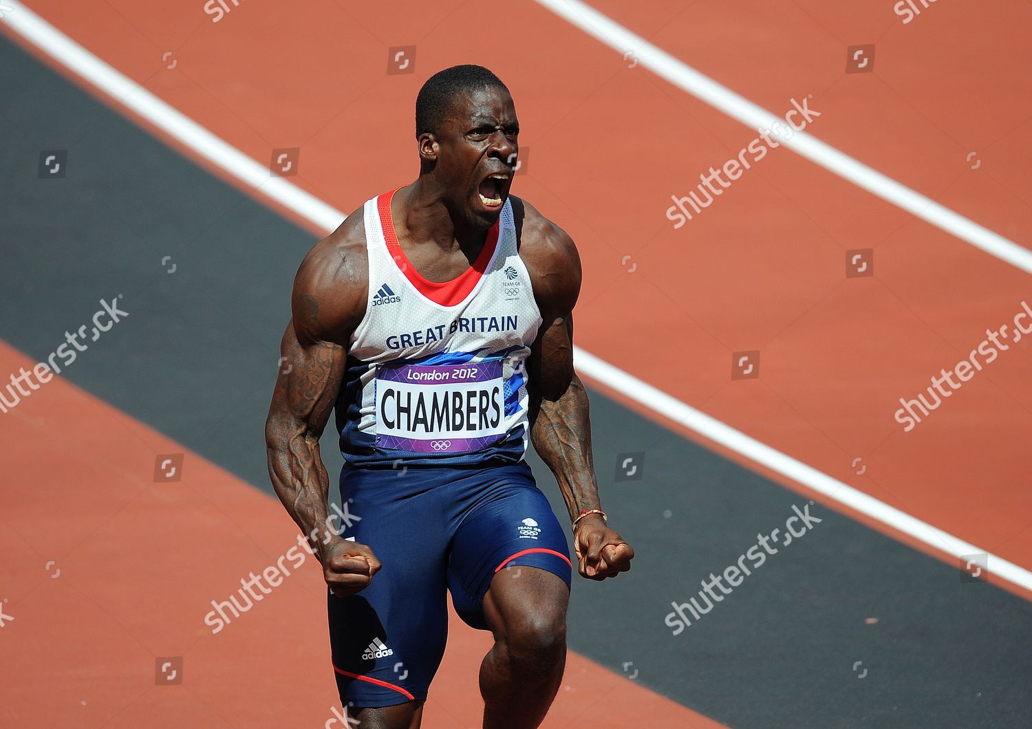 Olympics London 2012 Athletics Dwayne Chambers Editorial Stock Photo