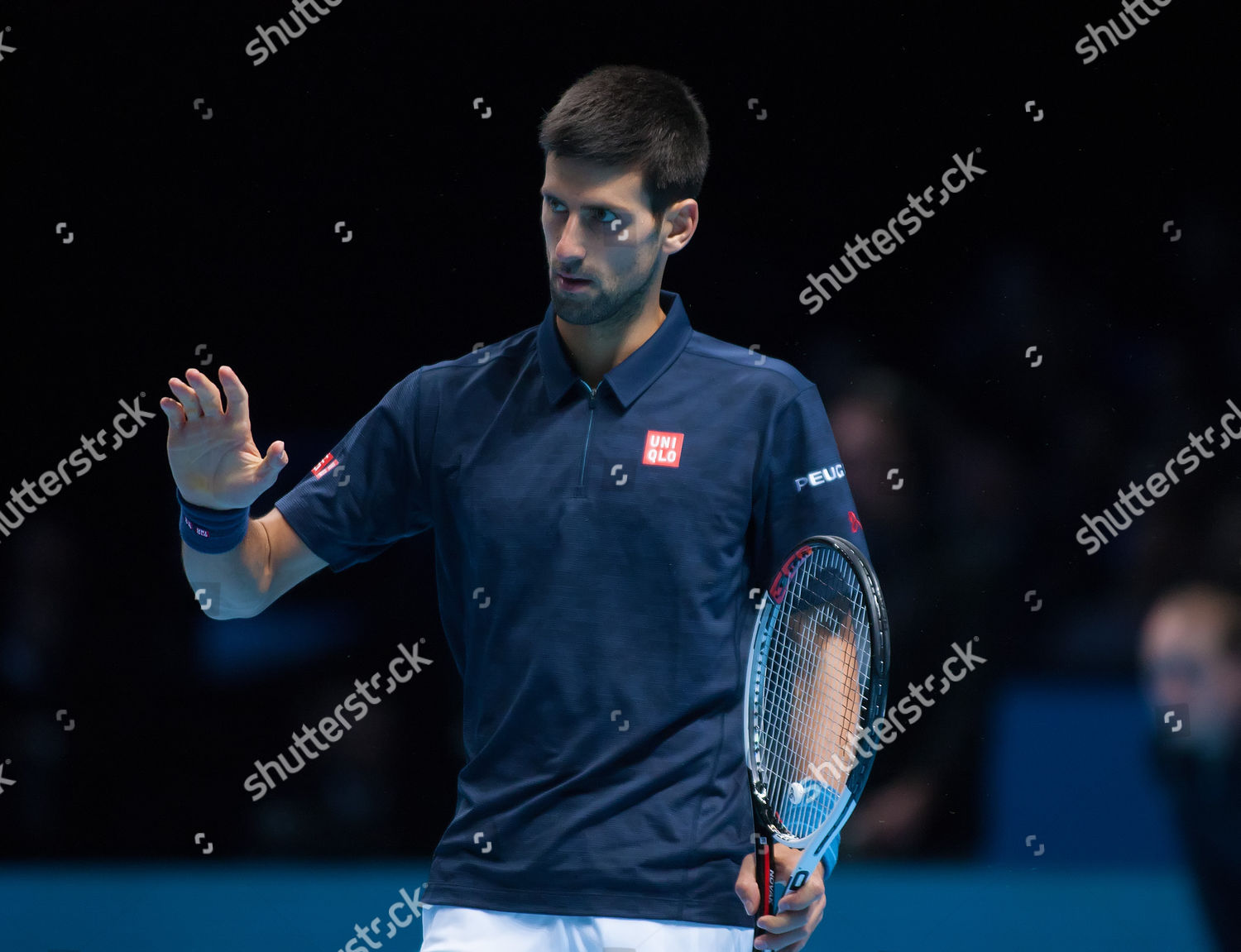 Novak Djokovic Sbr Apologises During Atp Editorial Stock Photo - Stock ...