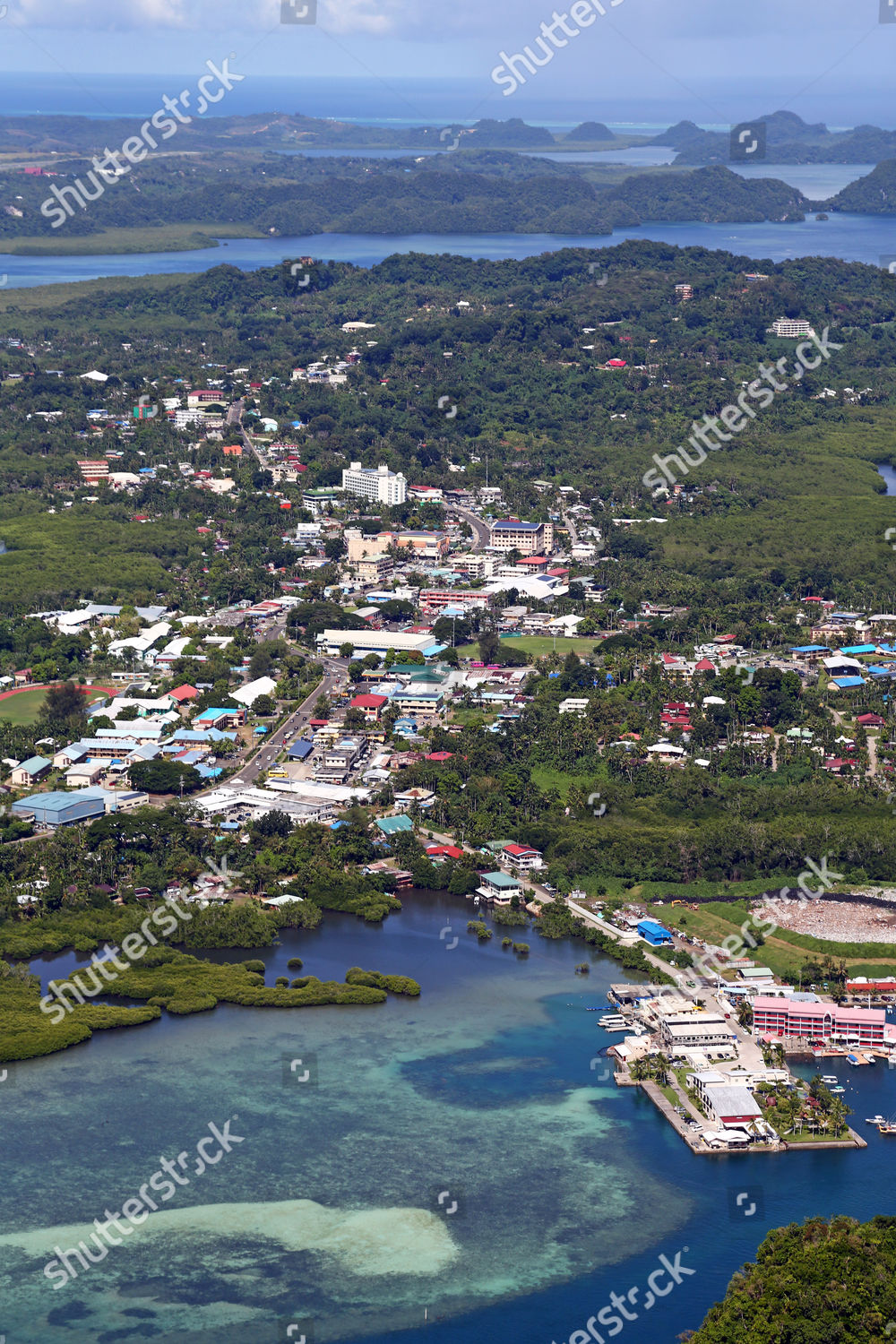 Aerial View Koror Koror Island Republic Palau Editorial Stock Photo Stock Image Shutterstock