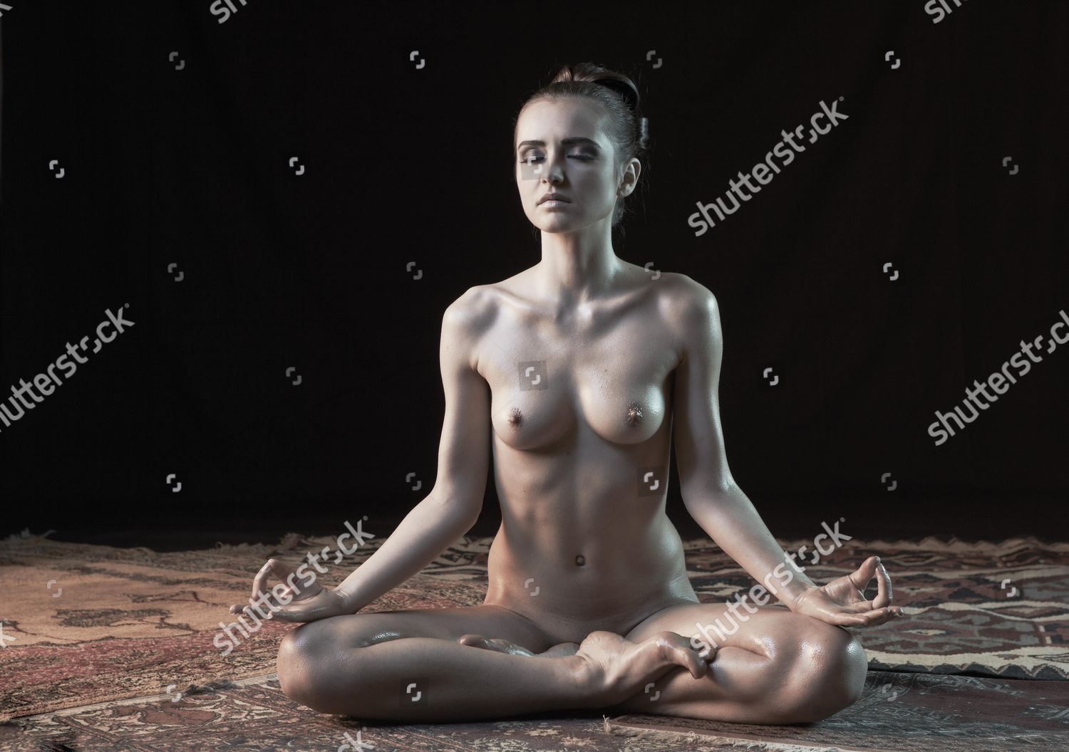 Slideshow nude lotus position.