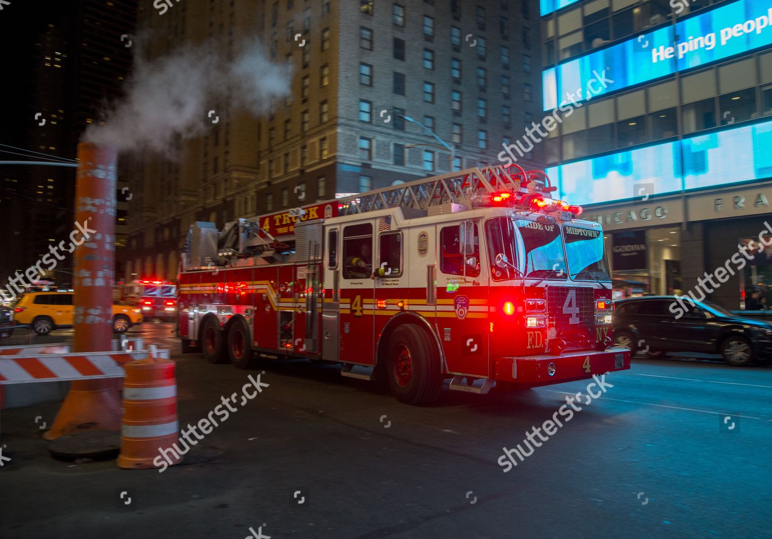 4 Truck Ladder Engine Fire Truck Editorial Stock Photo - Stock Image ...