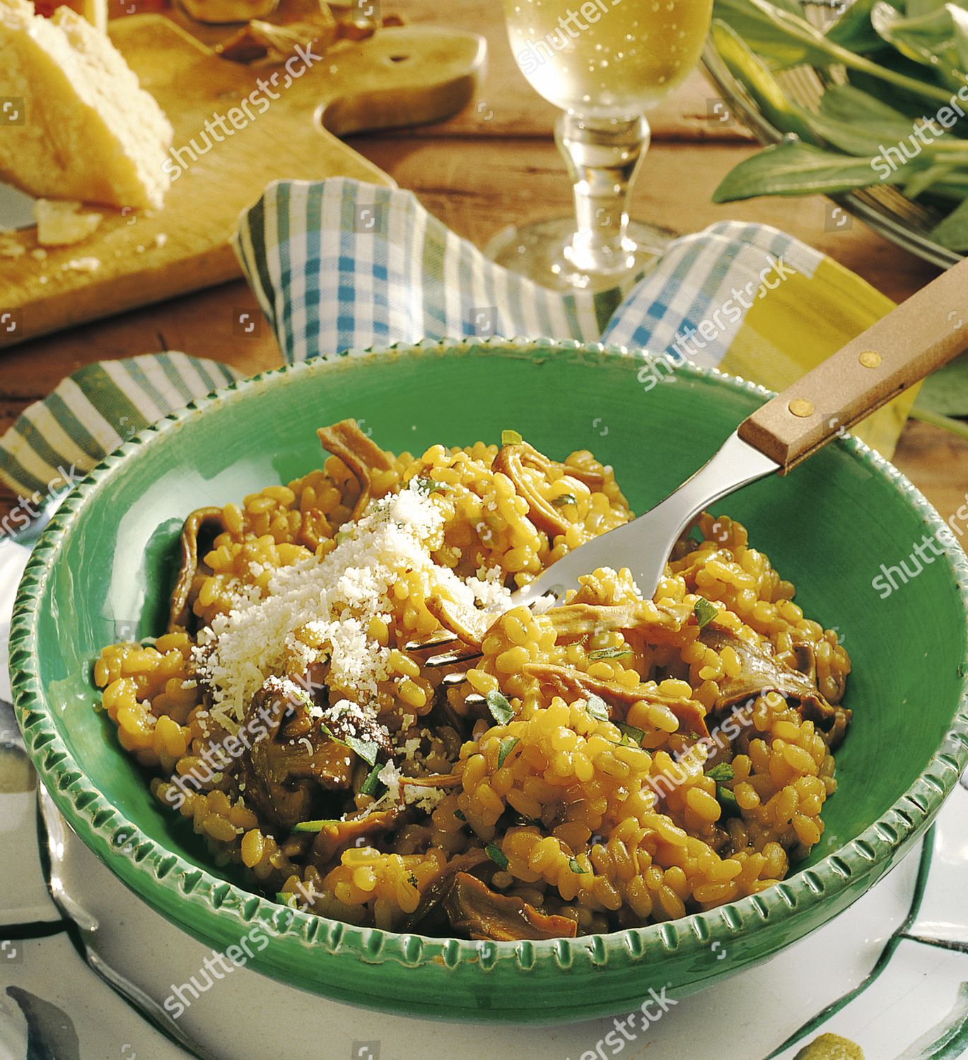 Ticino Risotto Yellow Boletuses Switzerland Editorial Stock Photo