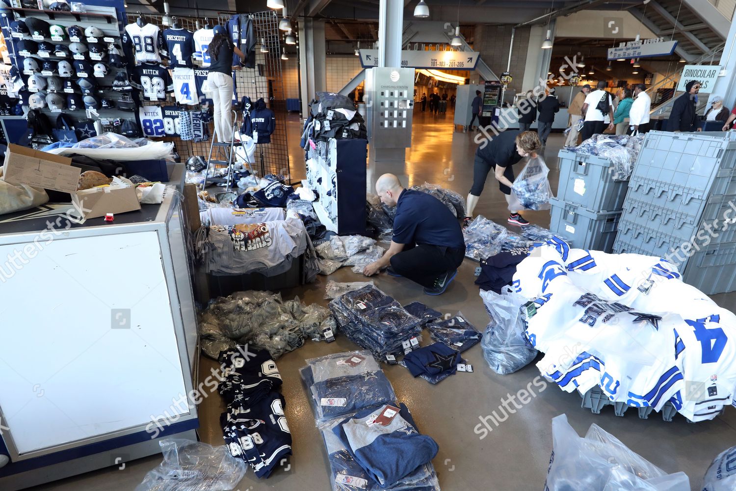 Dallas Cowboys Pro Shop Inside Stadium Editorial Stock Photo - Stock Image