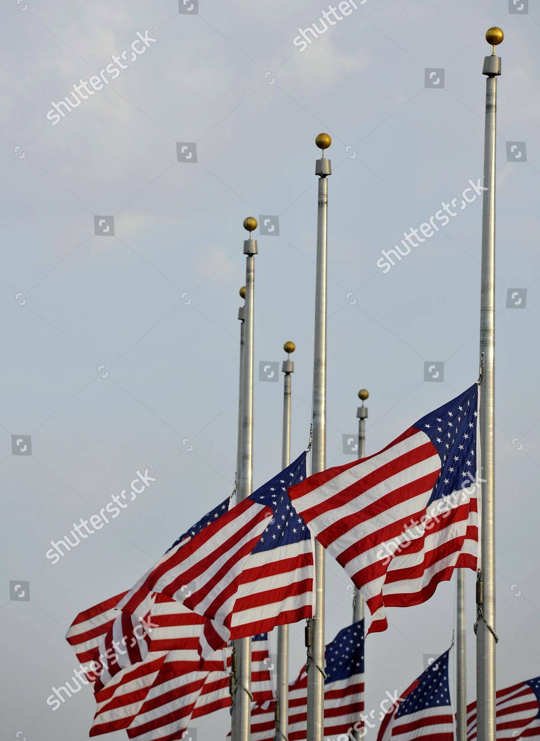 Us Flags Half Mast Washington National Editorial Stock Photo Stock