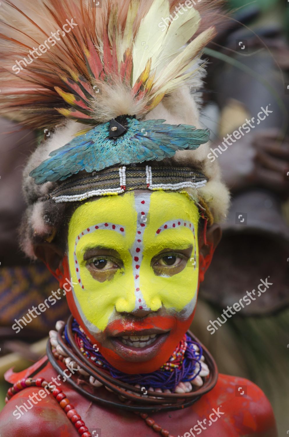 Huli Wigman Tari Valley Southern Highlands Editorial Stock Photo