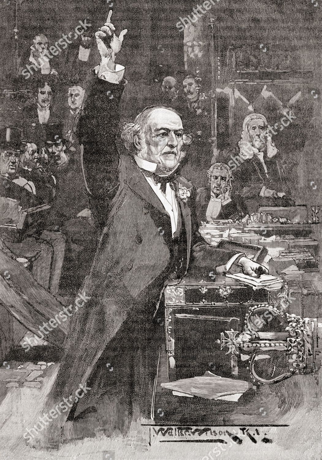 William Gladstone Addressing Commons 1886 William Editorial Stock Photo ...