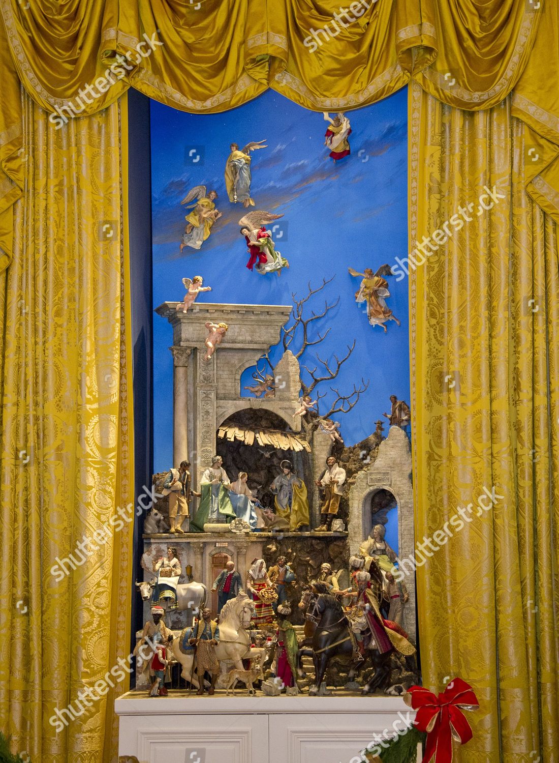 White House Creche That Traditionally East Room Editorial Stock