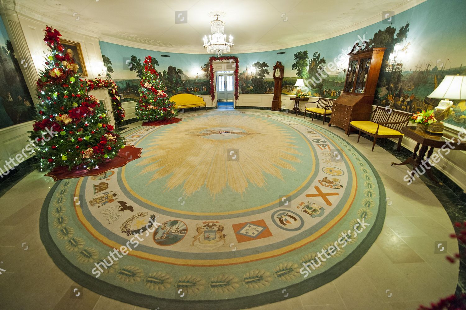 Diplomatic Reception Room Shown During White Editorial Stock Photo