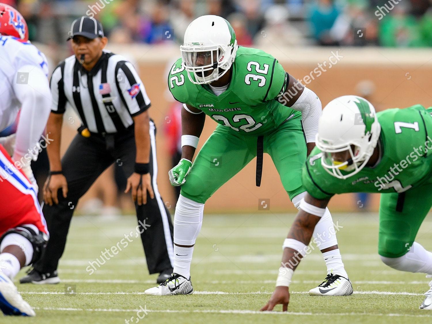 Th North Texas Mean Green Linebacker Editorial Stock Photo - Stock ...