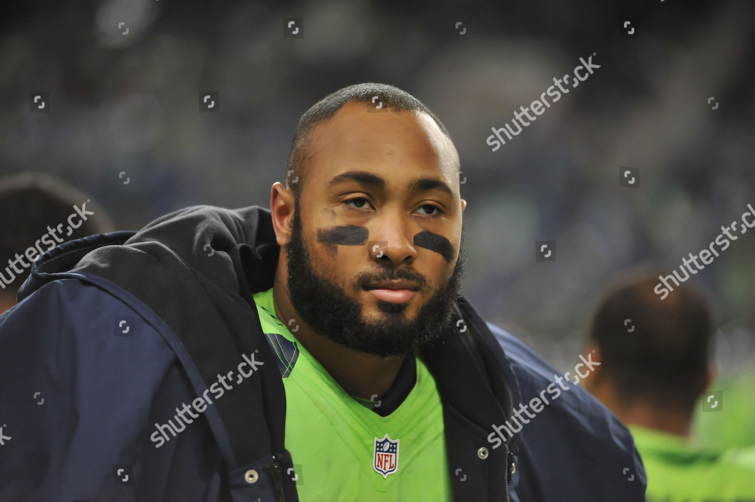 Seattle Linebacker Kj Wright On Sidelines Editorial Stock Photo - Stock ...