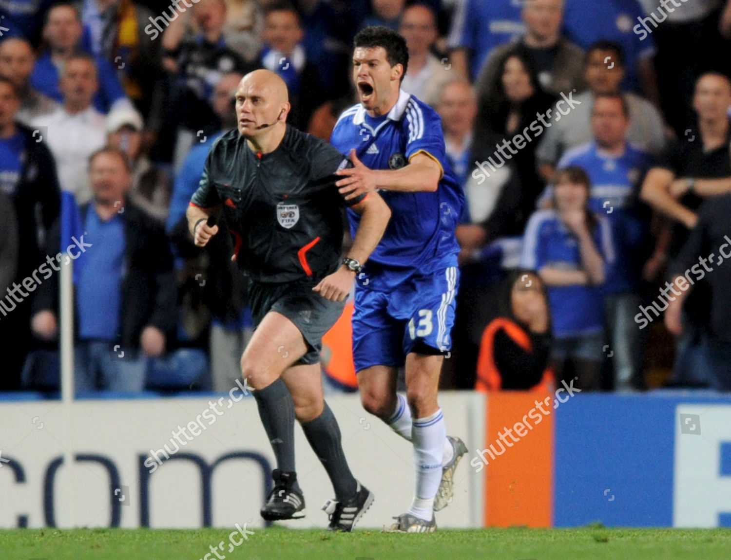 Michael Ballack Chelsea Chases Referee Tom Henning Editorial Stock Photo Stock Image Shutterstock