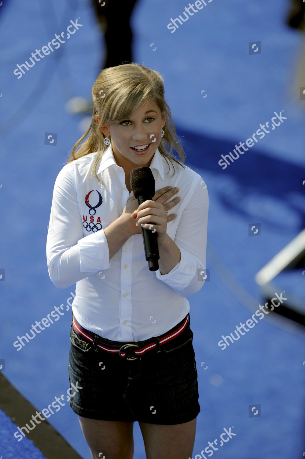 OLYMPIC GOLD MEDAL GYMNAST SHAWN JOHNSON Editorial Stock Photo Stock