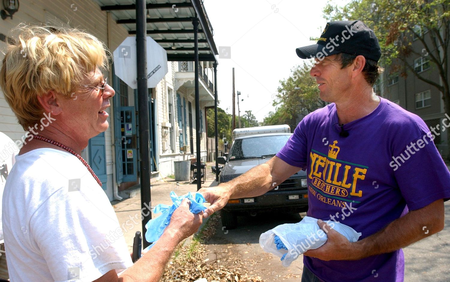 Movie Star Dennis Quaid Hands Out Editorial Stock Photo Stock Image