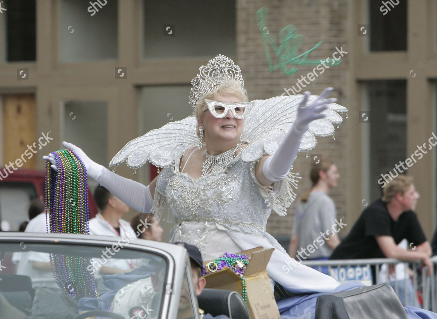 Rider Krewe Iris Parade Throws Beads Editorial Stock Photo Stock