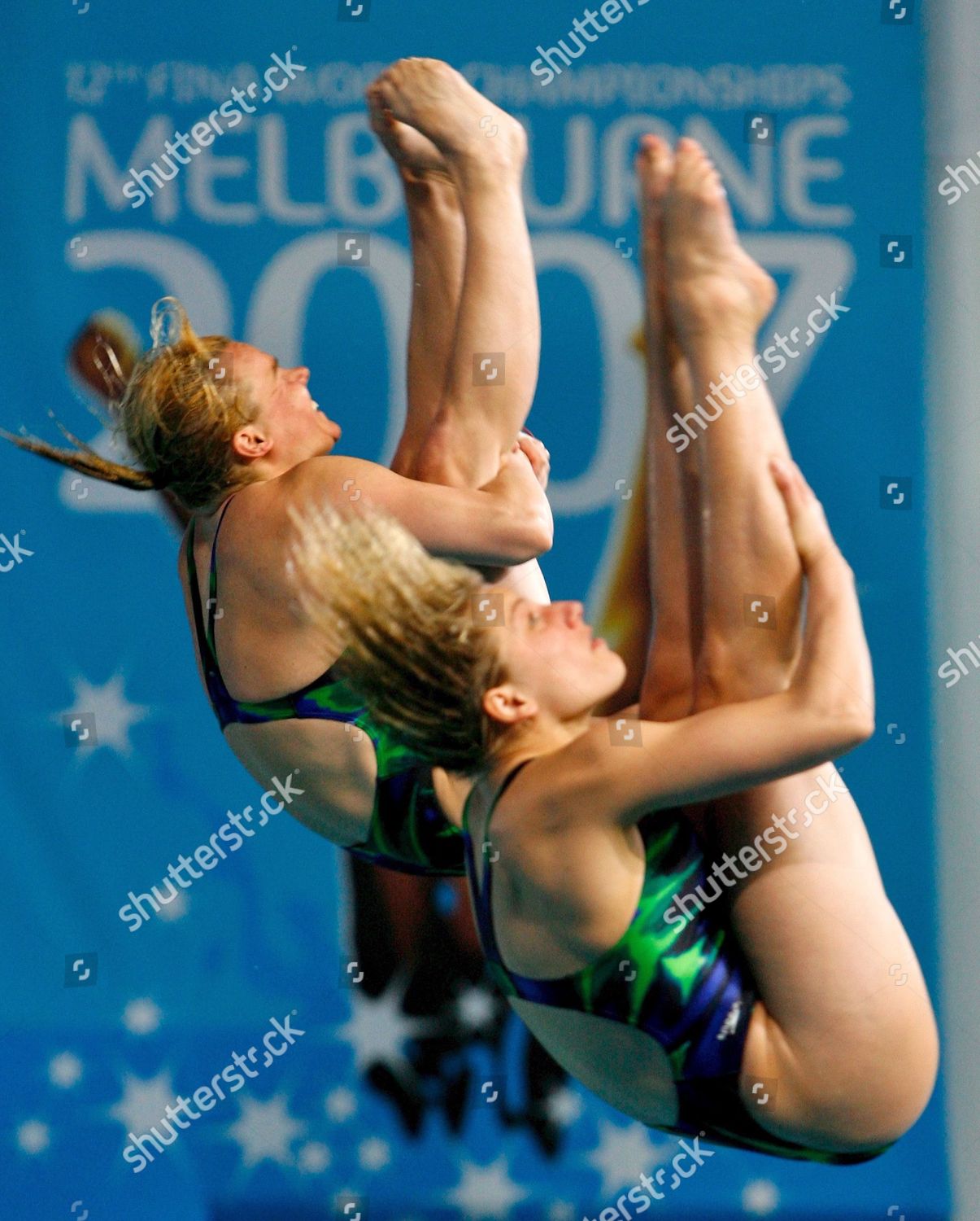 Canadas Blythe Hartley Emilie Heymans Dive Editorial Stock Photo