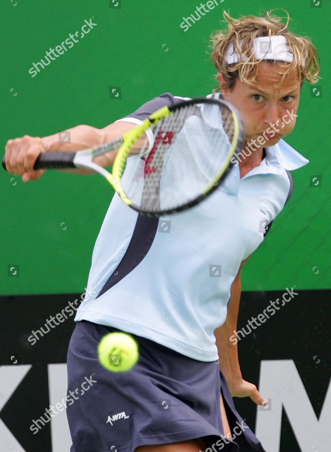 Tathiana Garbin Italy Hits Backhand Return Editorial Stock Photo