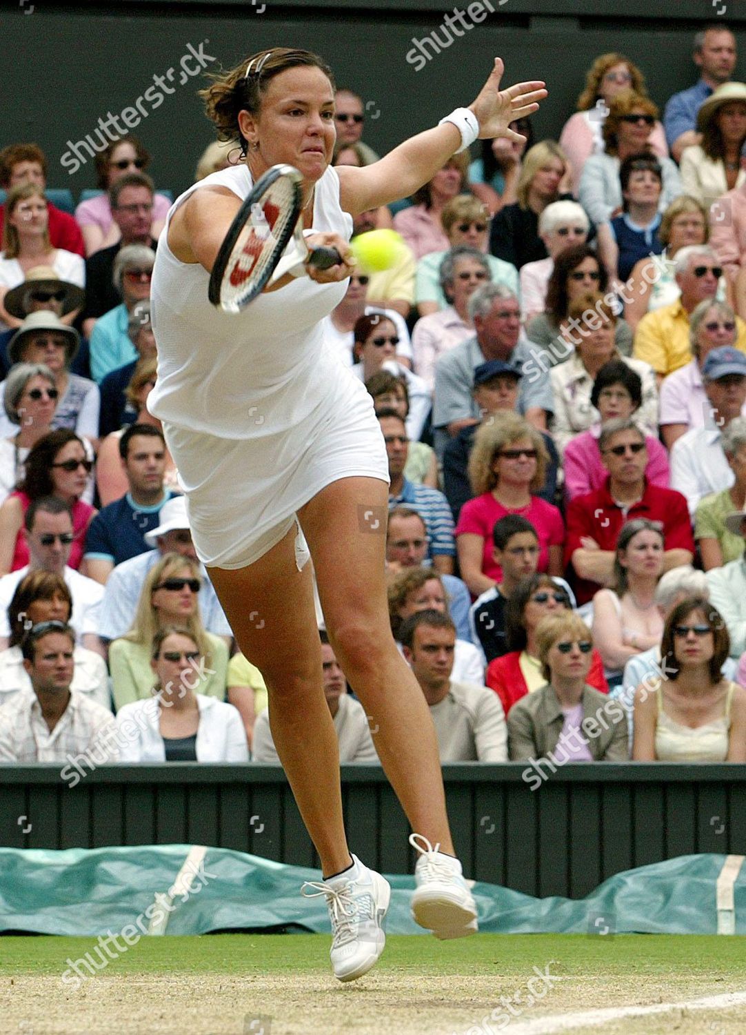 Lindsay Davenport Us Delivers Forehand Return Editorial Stock Photo