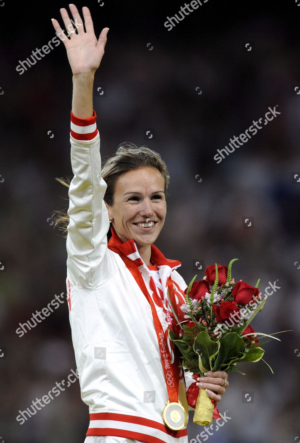 Russias Gulnara Galkinasamitova Celebrates On Podium Editorial Stock ...