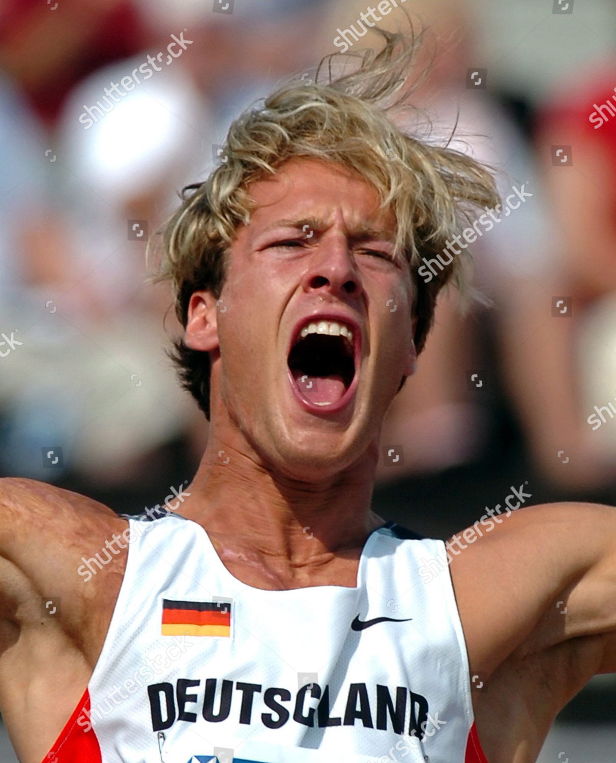 German Andre Niklaus Ist Screaming After Editorial Stock Photo Stock