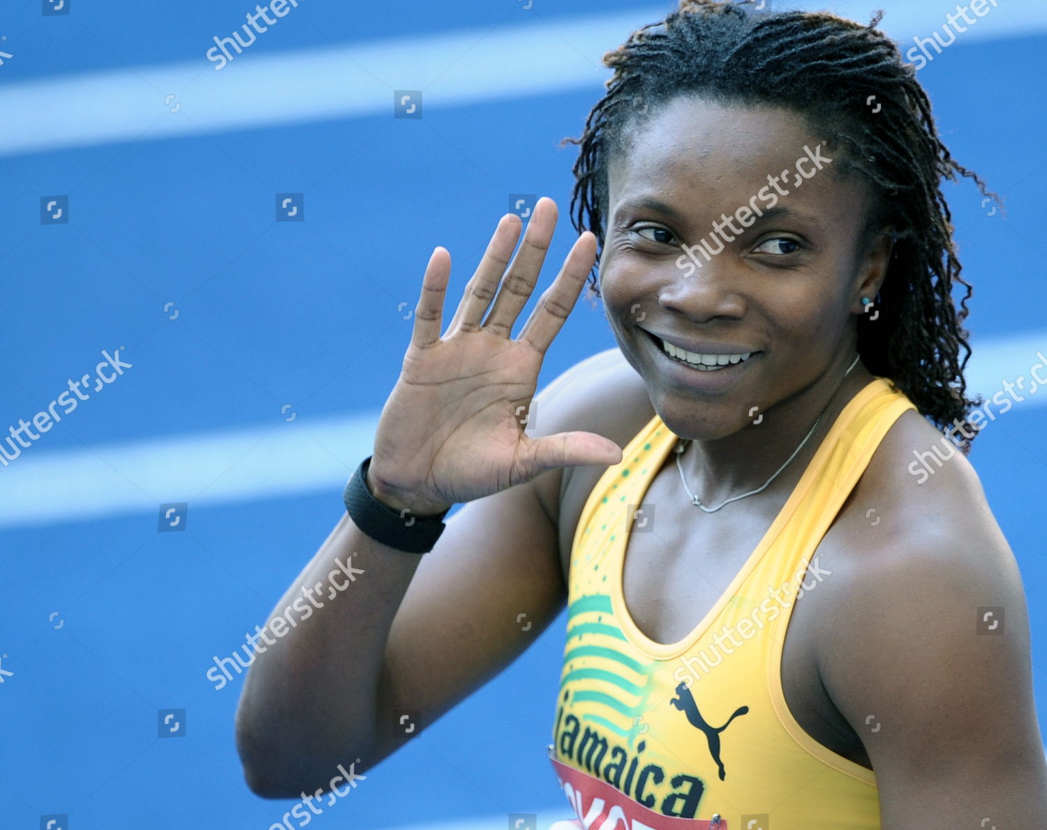 Aleen Bailey Jamaica Reacts After 100m Editorial Stock Photo Stock