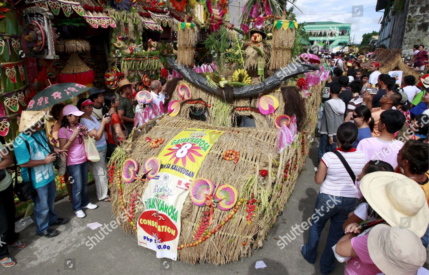 Filipinos View Car Decorated Vegetables Fruits Editorial Stock Photo ...