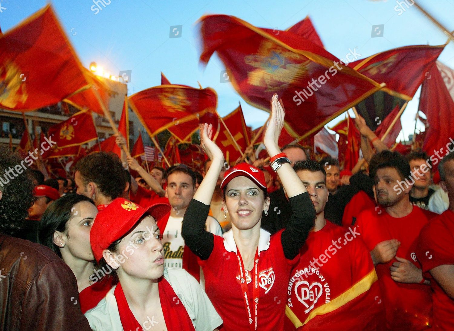 SUPPORTERS MONTENEGRIN INDEPENDENCE SHOUT SLOGANS WAVE Editorial Stock Photo - Stock Image | Shutterstock | Shutterstock Editorial