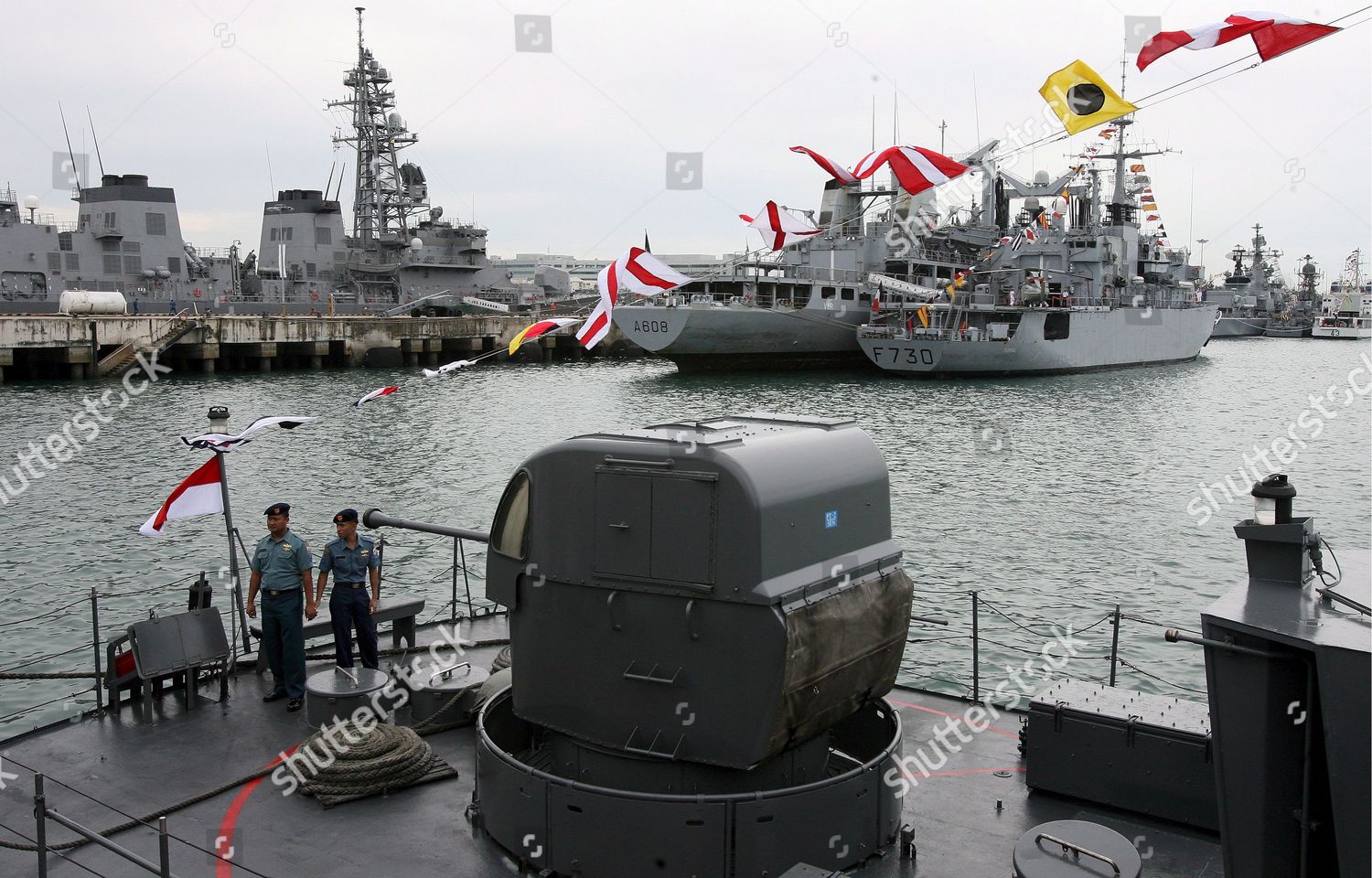 Indonesian Naval Officers Onboard Their Warship Editorial Stock Photo ...