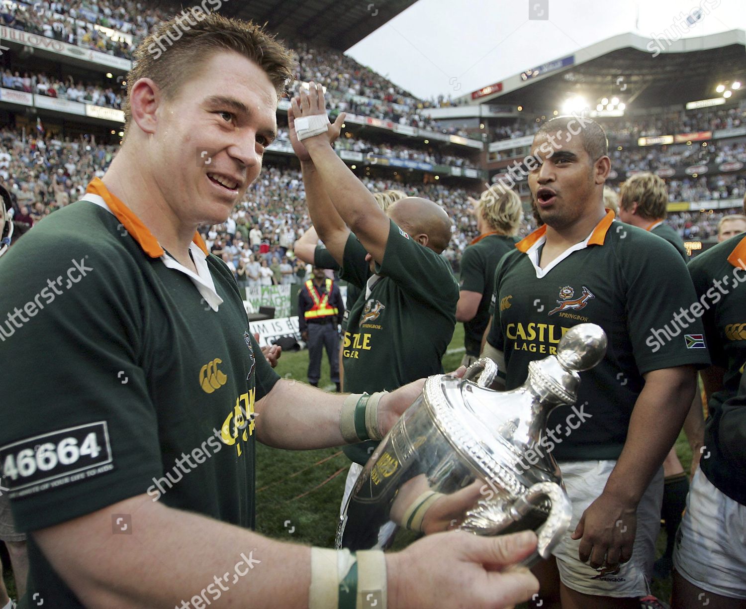 Springbok Captain John Smit L Hands Redaktionelles Stockfoto