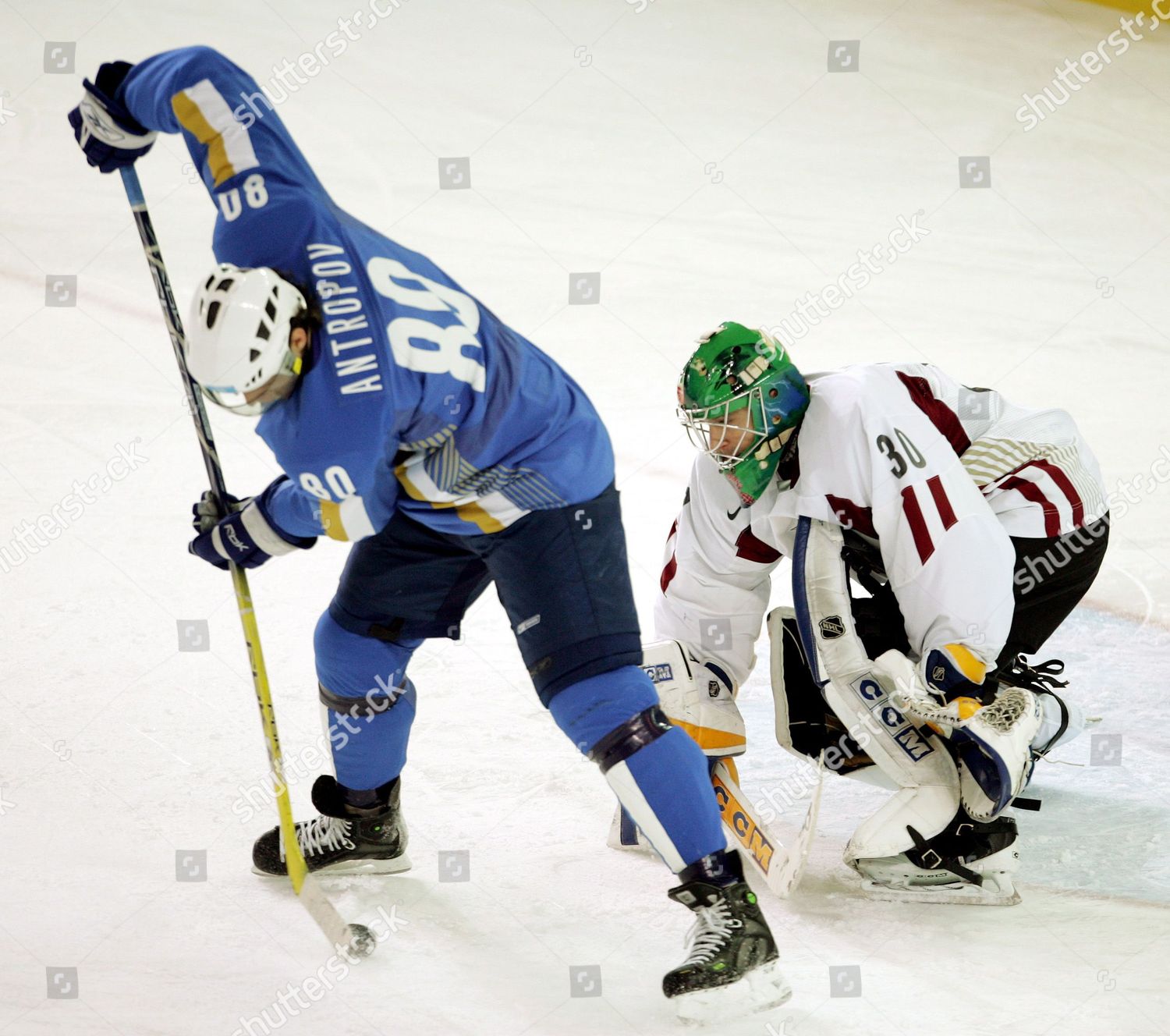 Latvias Sergejs Naumovs R Tries Stop Editorial Stock Photo Stock