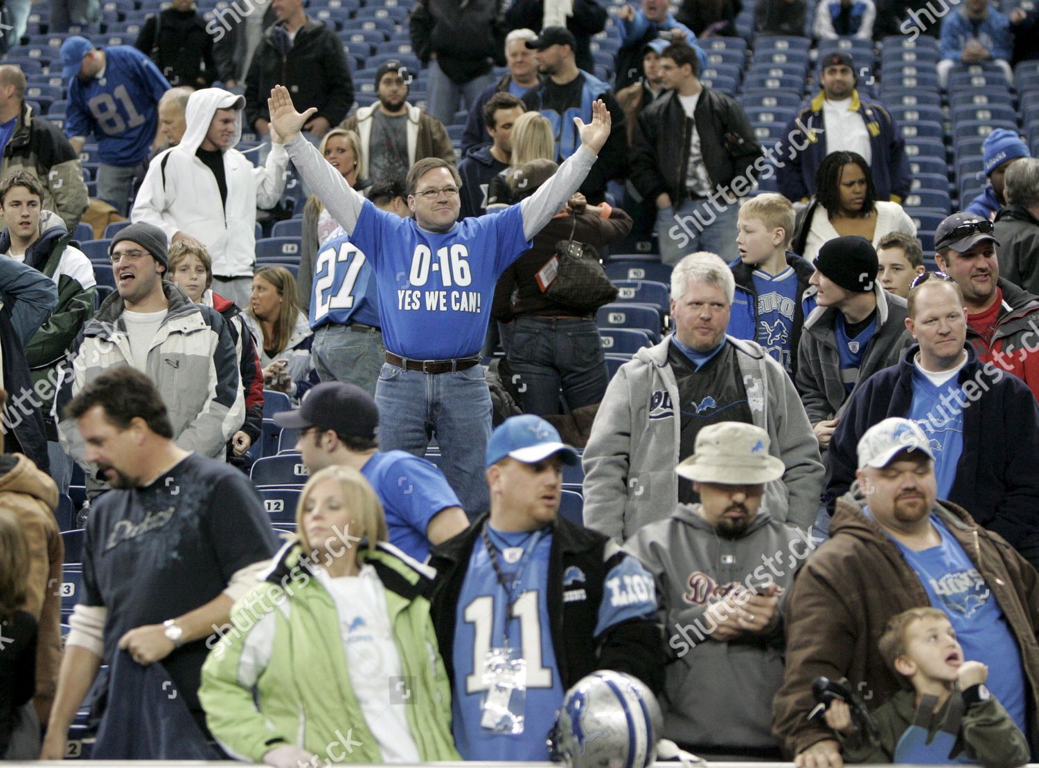 Detroit Lions Fan Leonard Lark Wearing Editorial Stock Photo - Stock Image