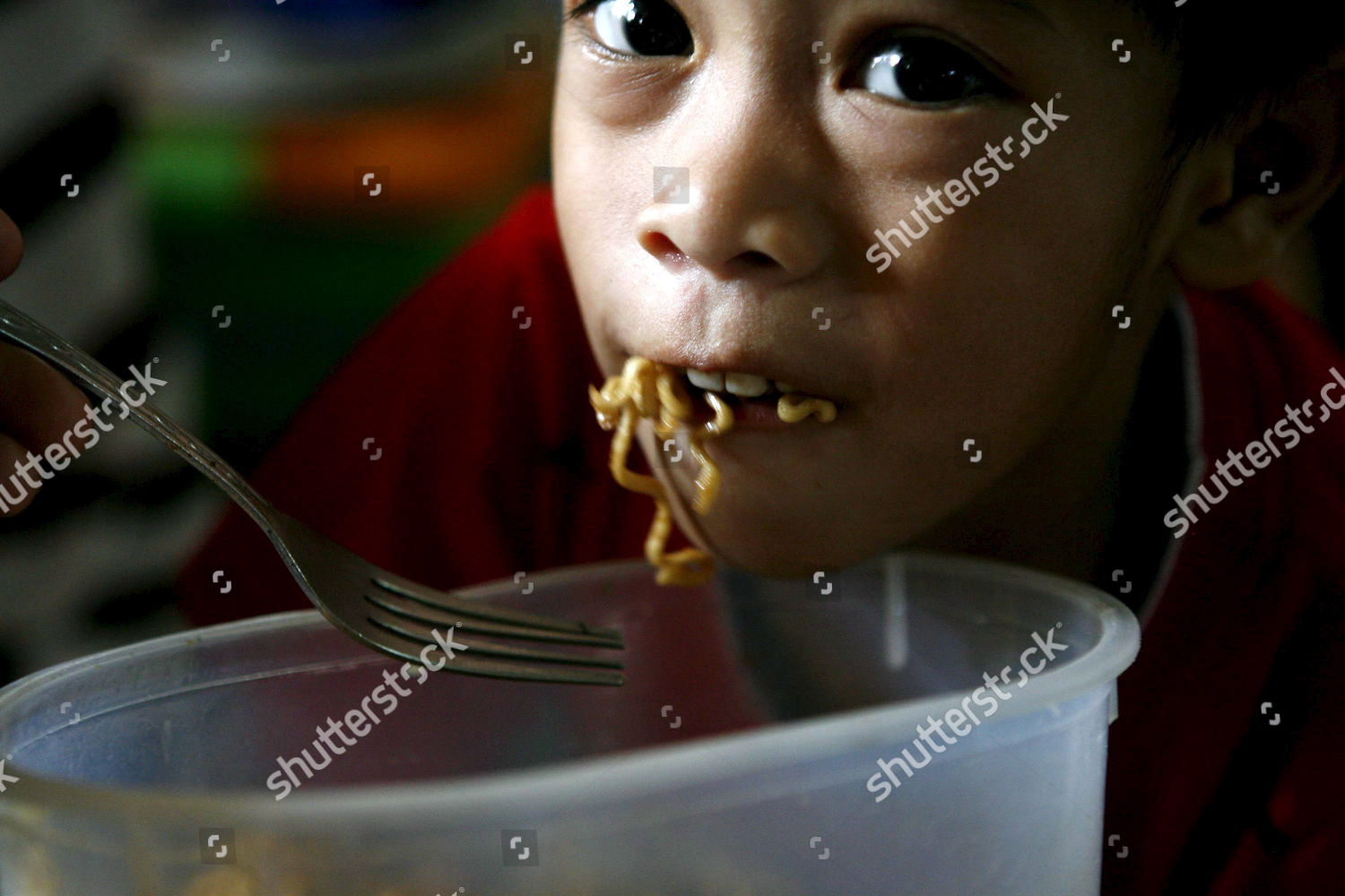 John Llaguno Aged Three Eats His Editorial Stock Photo - Stock Image ...