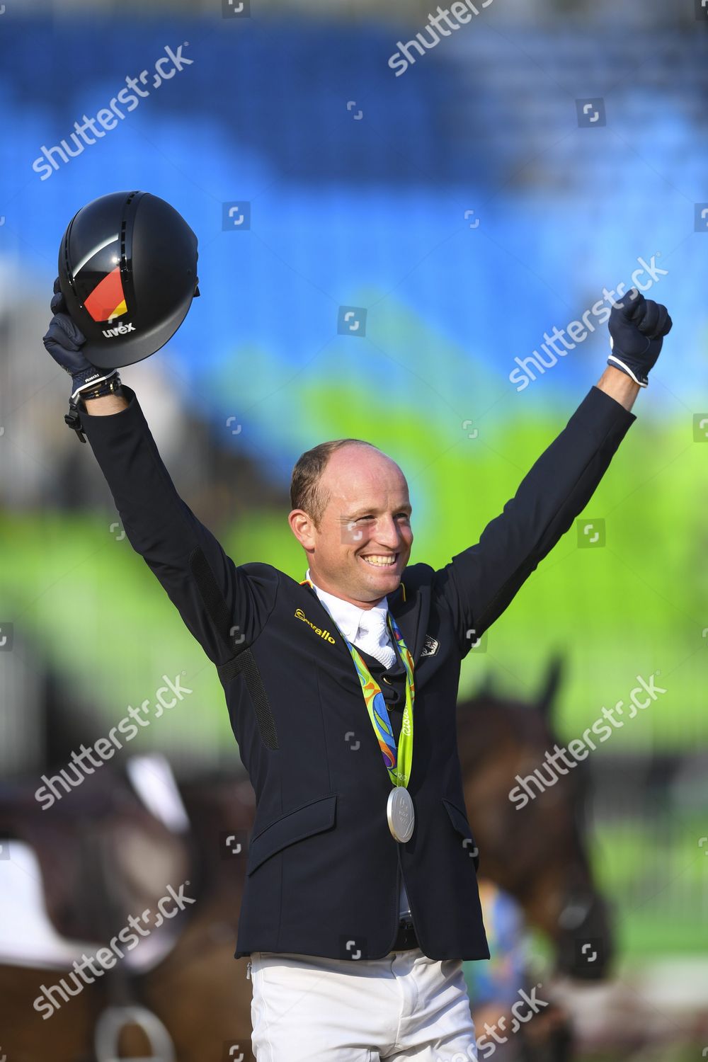 Michael Jung Germany Celebrates His Medals Editorial Stock Photo