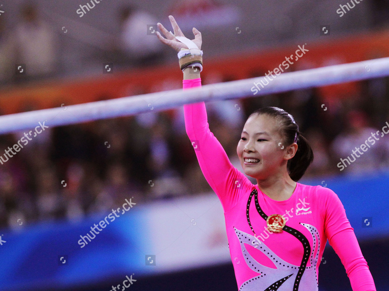 He Kexin China Waves Crowd After Editorial Stock Photo Stock Image