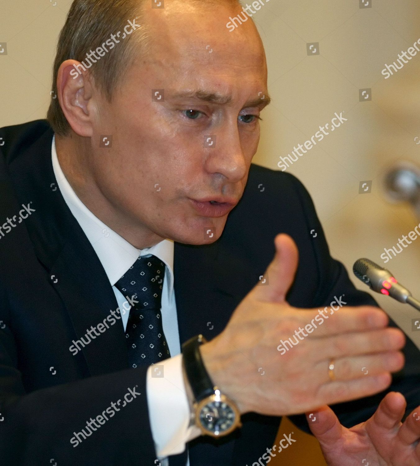 Russian President Vladimir Putin Talks During Editorial Stock Photo ...