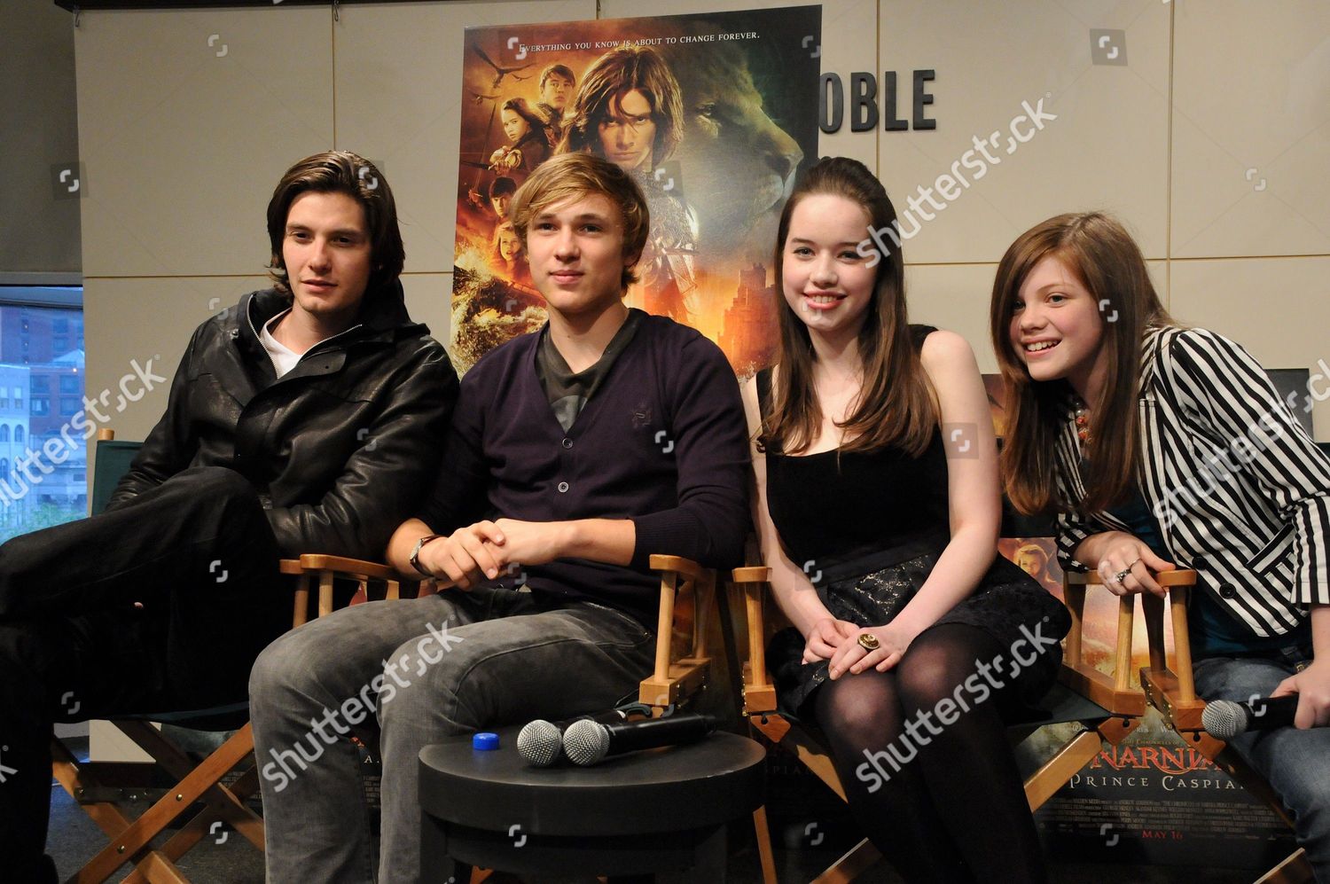 Lr Ben Barnes William Moseley Anna Popplewell Editorial Stock