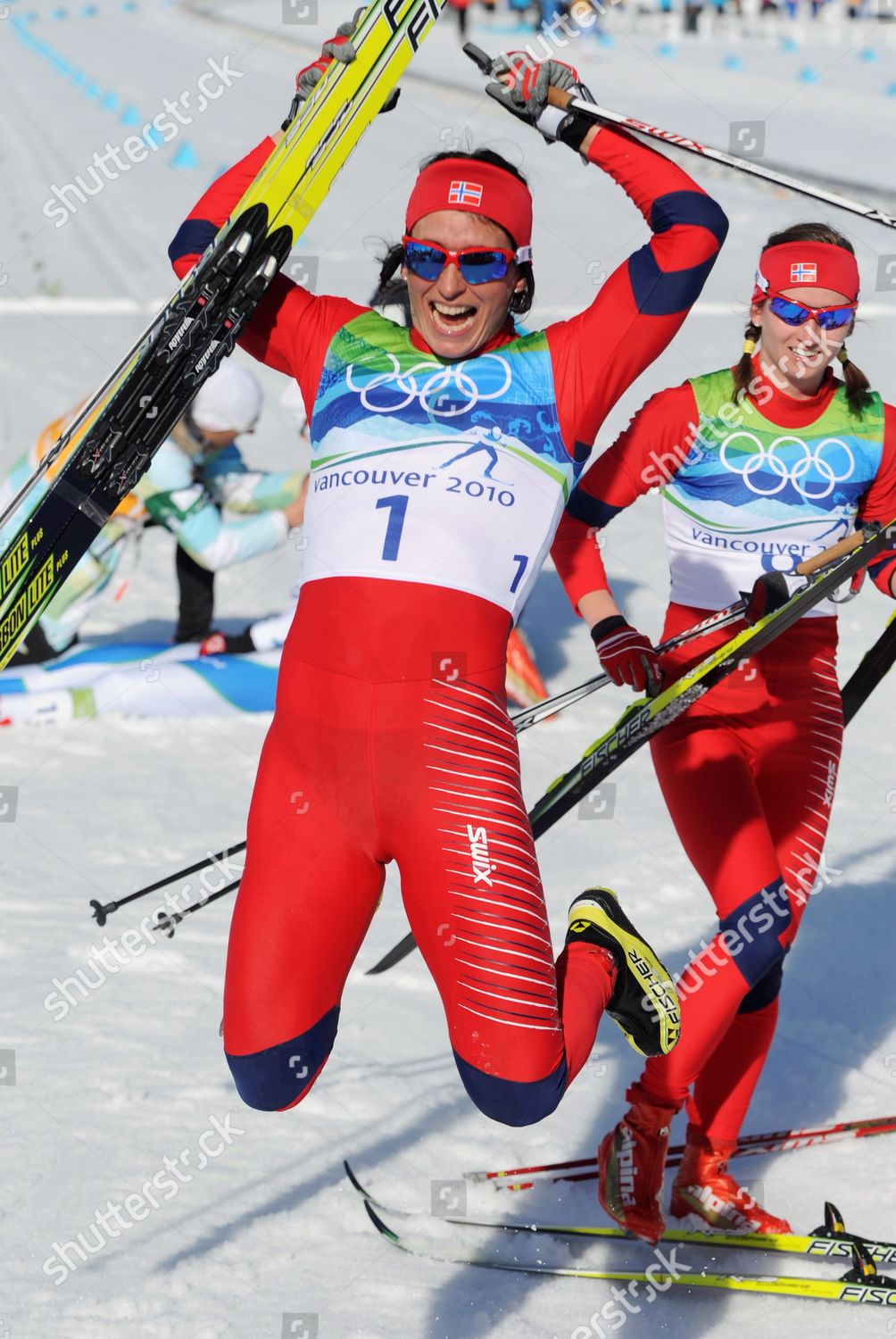 Marit Bjoergen Norway Celebrates After Winning Editorial Stock Photo ...