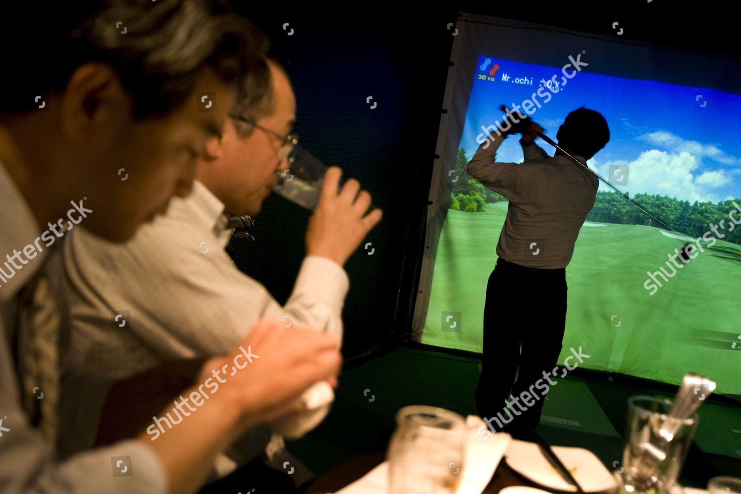 Japanese Workers Drinking Beer Playing Computerised Virtual Editorial Stock Photo Stock Image Shutterstock