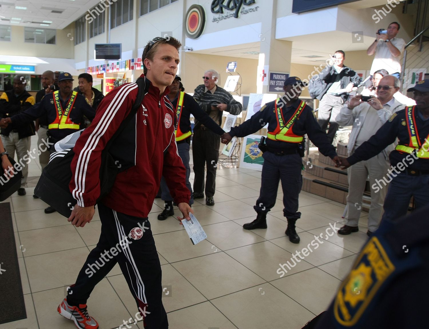 Jesper Gronkjaer Denmarks Soccer Team Depart Editorial Stock Photo