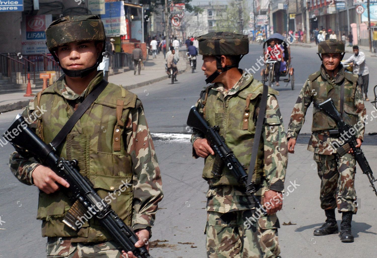 royal-nepalese-army-patrol-on-kathmandu-editorial-stock-photo-stock