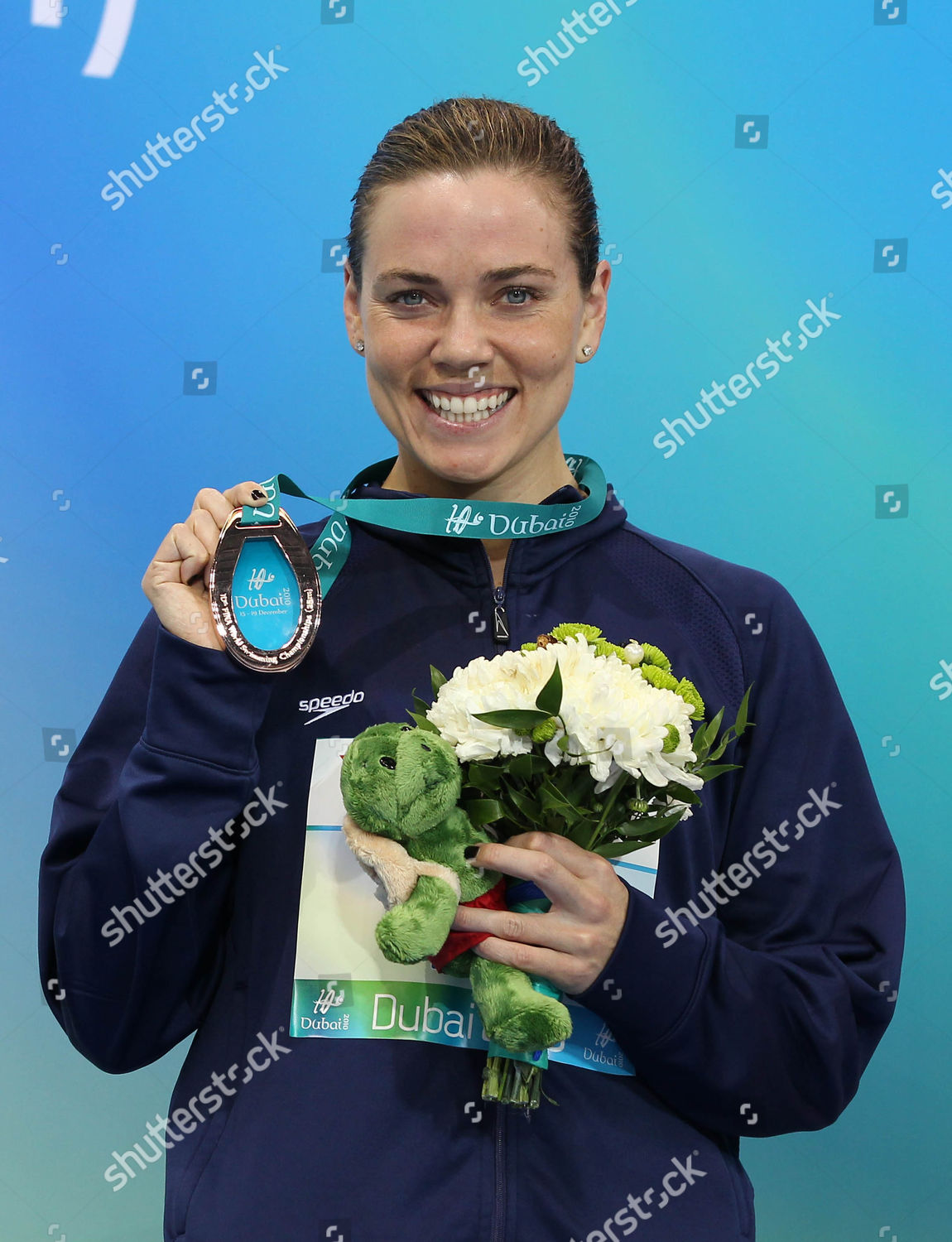 Natalie Coughlin Us Poses Her Branze Editorial Stock Photo - Stock
