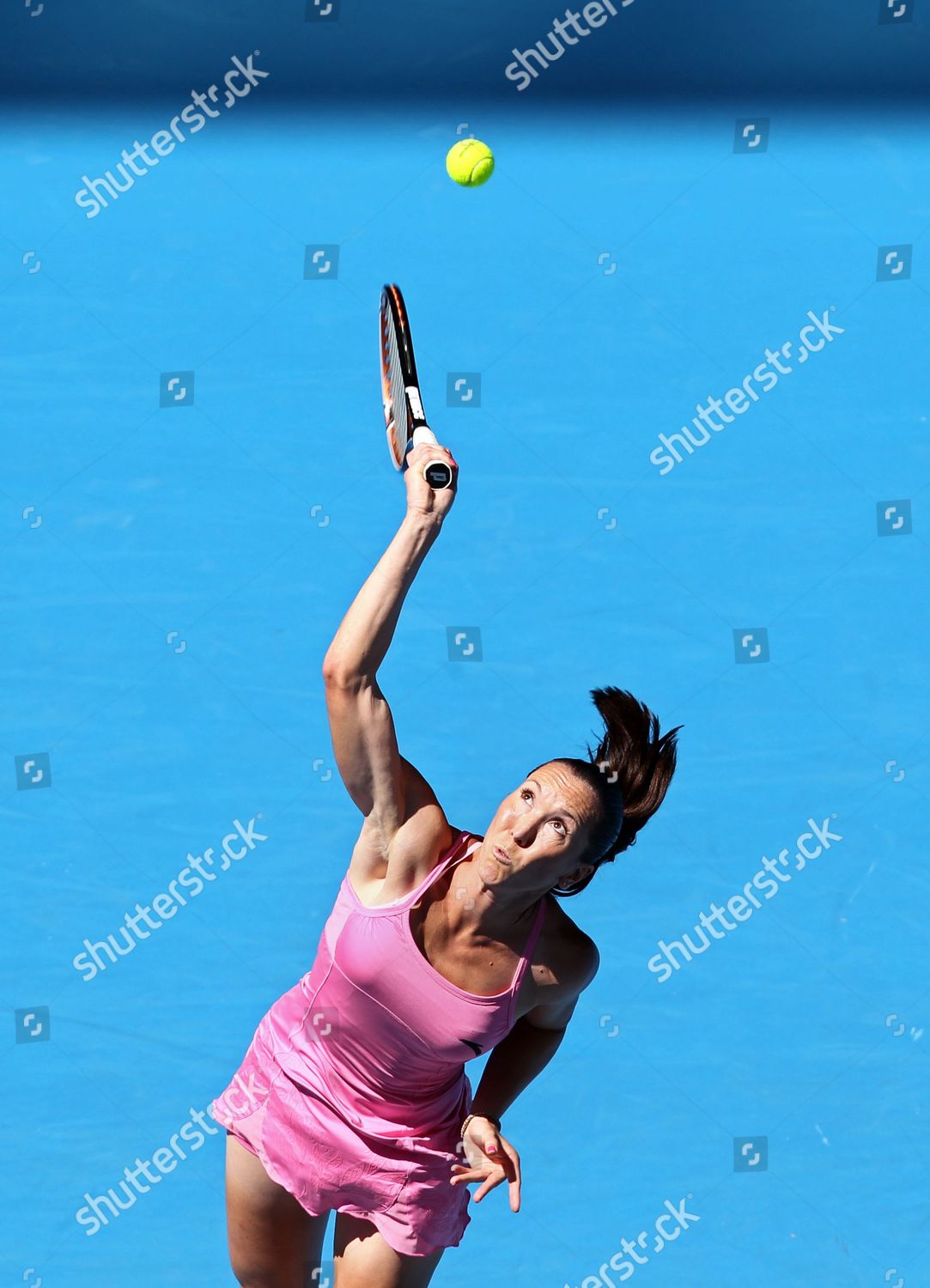 Jelena Jankovic Serbia Serves Ball Shuai Editorial Stock Photo - Stock ...