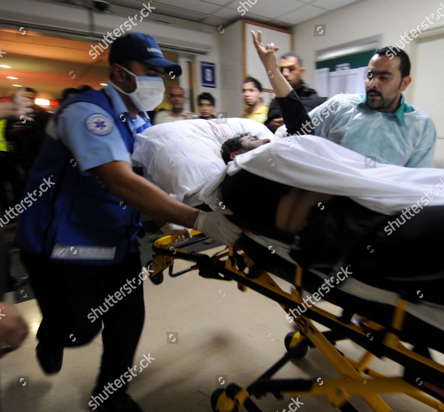 Medics Attend Victim Clashes Between Demonstrators Editorial Stock Photo Stock Image