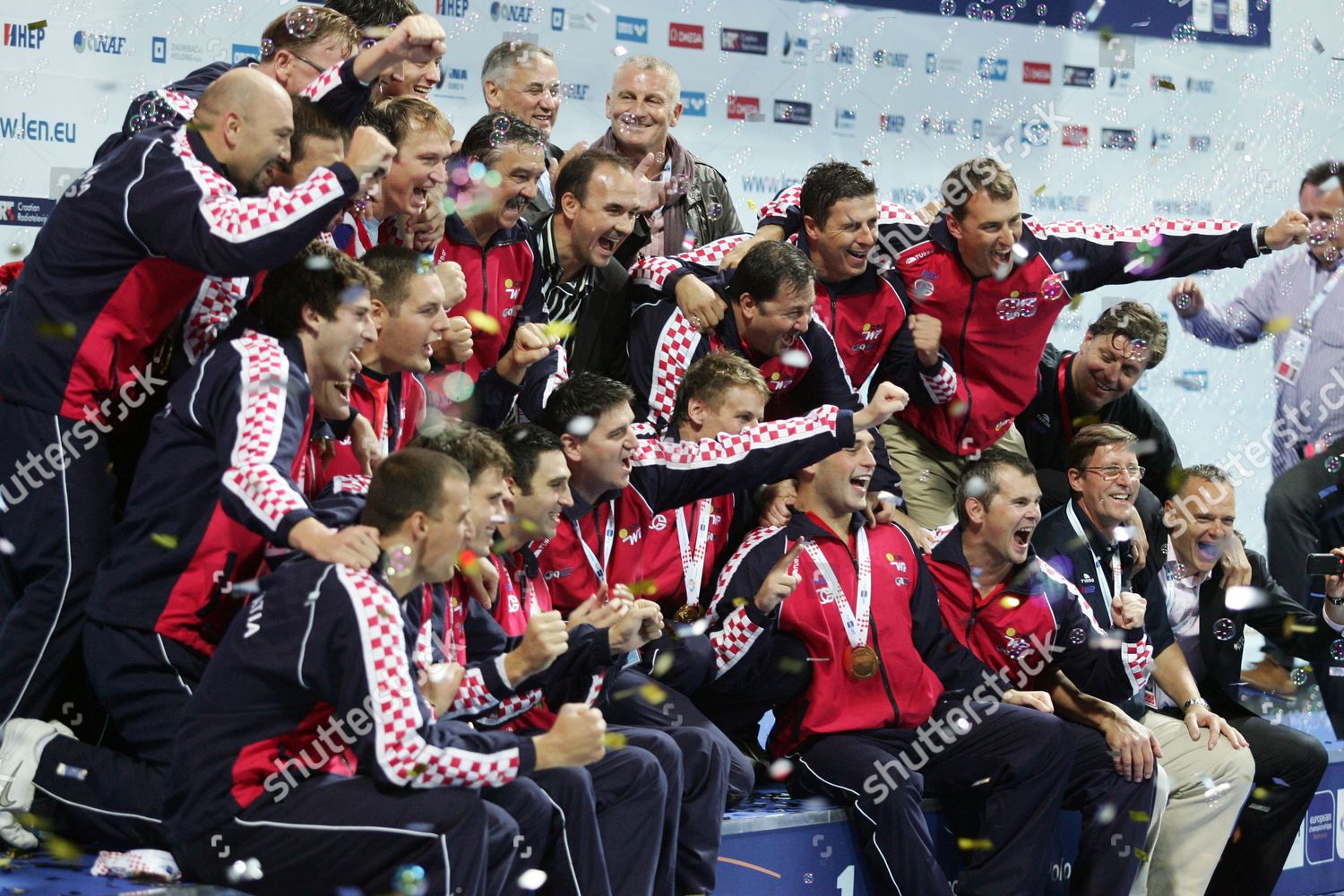 Croatian Water Polo Team Celebrates Gold Editorial Stock Photo - Stock