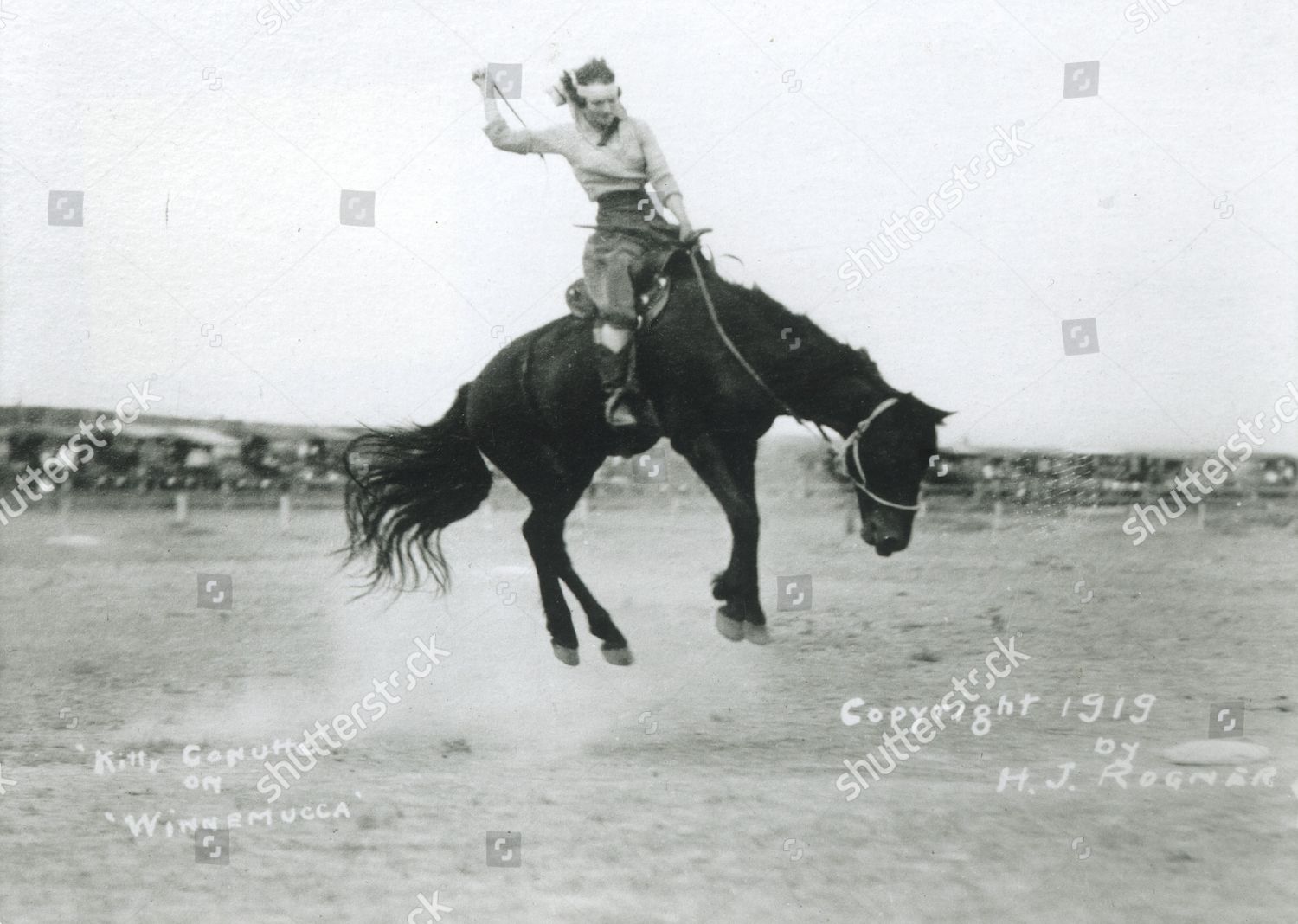 Kitty Canutt Rides Bronc Named Winnemucca Editorial Stock Photo - Stock ...