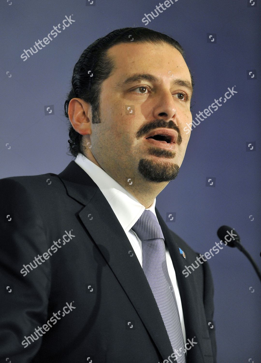 Lebanese Prime Minister Saad Hariri Speaks Editorial Stock Photo   Shutterstock 7652903c 