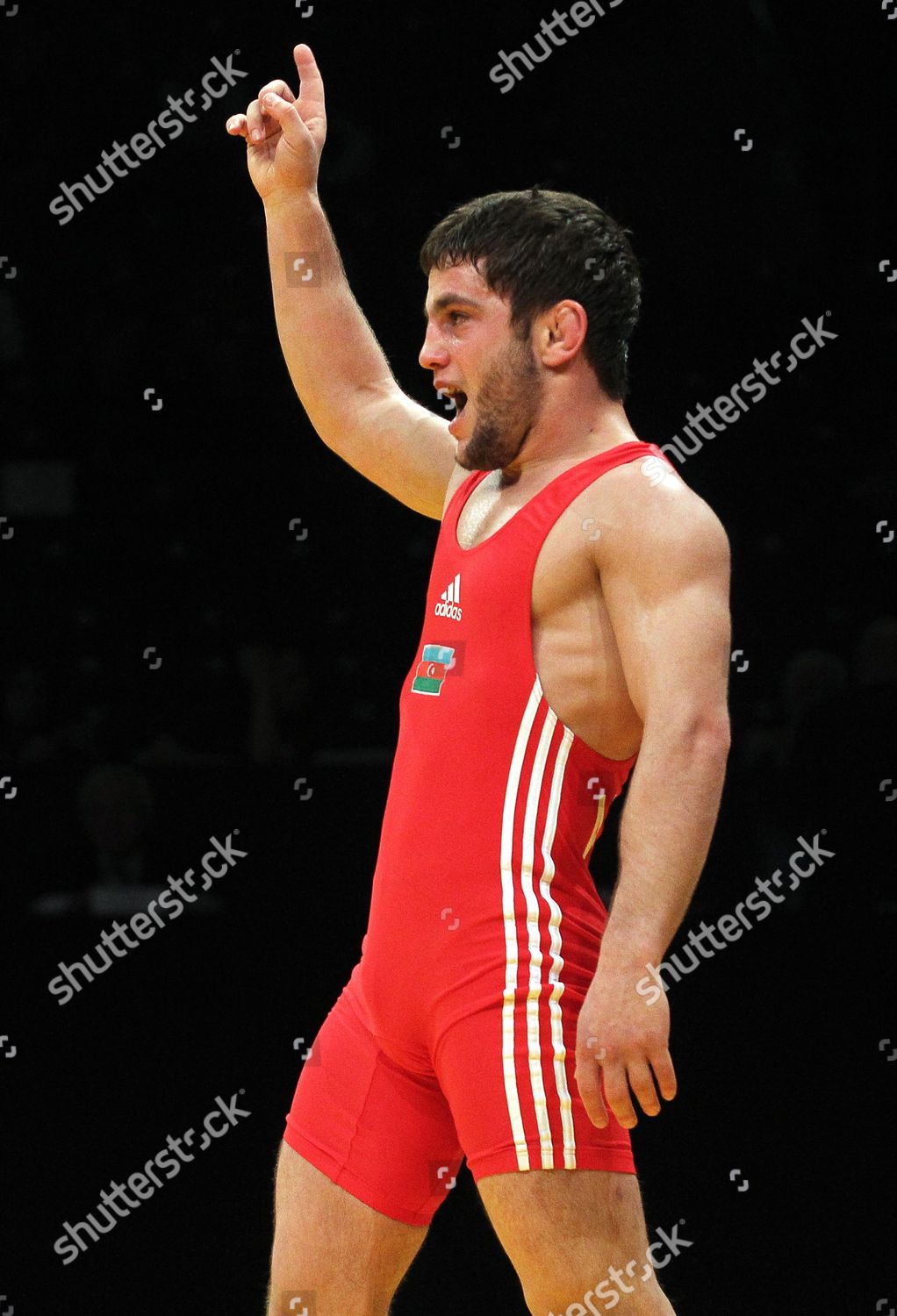 Elchin Aliyev Azerbaijan Celebrates After Beating Editorial Stock Photo ...