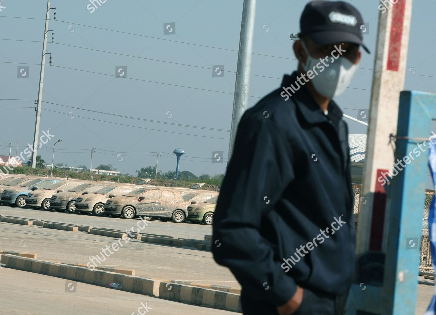 Thai Security Guard On Duty Front Editorial Stock Photo Stock Image