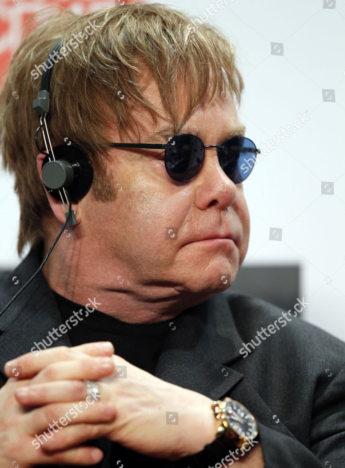 British Rock Singersongwriter Elton John Attends Editorial Stock Photo ...